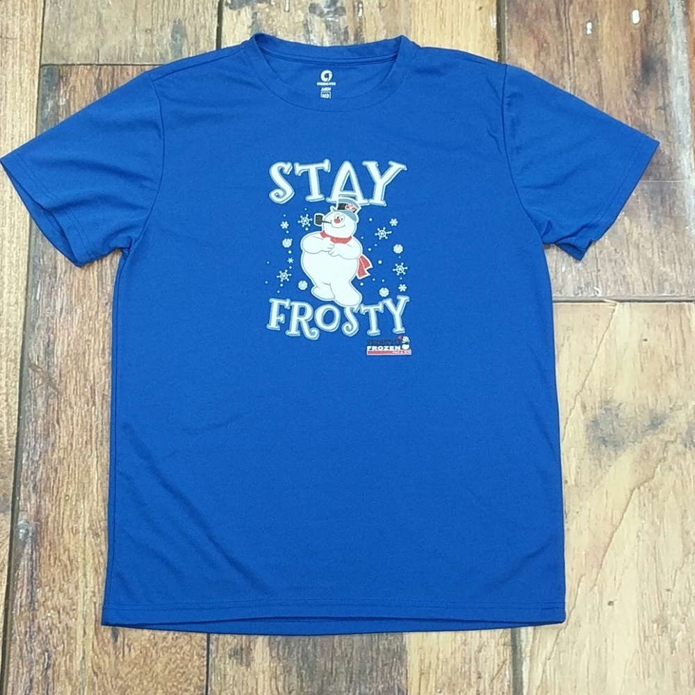 Unisex Graphic Tee Stay Frosty Snowman Frosty's Frozen 5k & 10k Dryfit Size Med